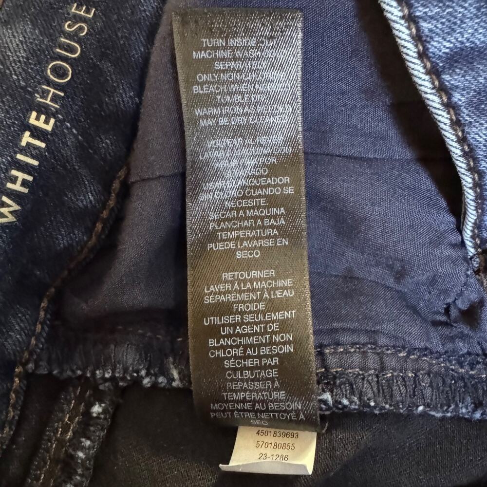 White House Black Market The Skinny Boot Jeans Dark Wash Stretch Size 14 - Picture 12 of 12
